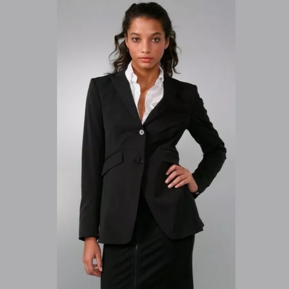 Theory Anorie Dark Charcoal Blazer - Medium (8)